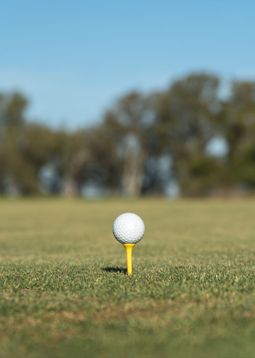 Clubhouse at Shanty Bay Golf with restaurant and patio